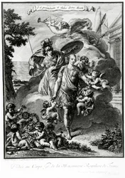 Masonic allegorical portrait of Louis-Philippe-Joseph d